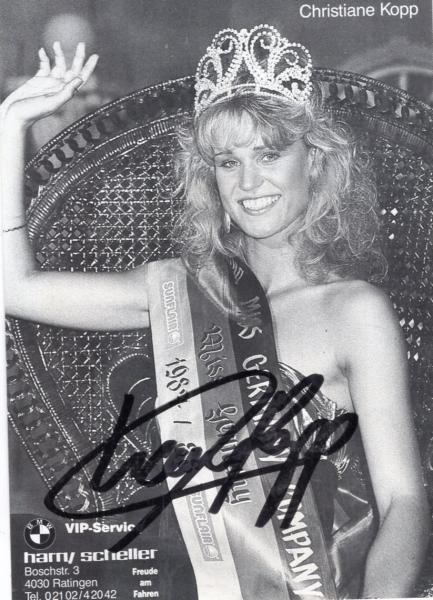 Kopp, Christiane - Miss Germany 1987/88