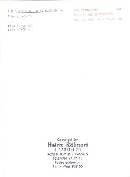 Kubitschek (†), Ruth-Maria