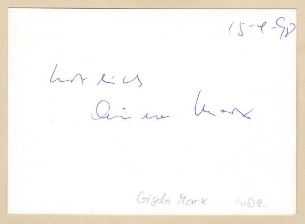Marx, Gisela
