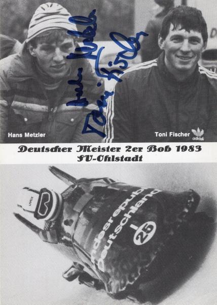 Metzler, Hans & Fischer, Toni - Deutscher Meister im 2er Bob 1983
