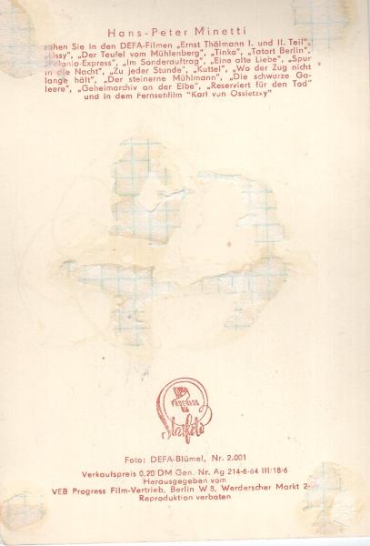 Minetti (†), Hans-Peter