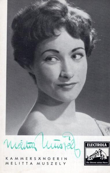 Muszely (†), Melitta - Opernsängerin
