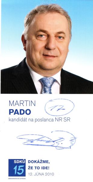 Pado, Martin - slowakischer Politiker