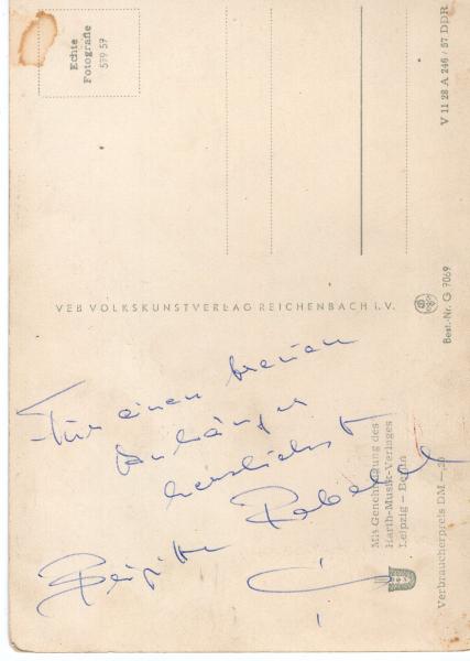 Rabald (†), Brigitte - DDR Schlagersängerin