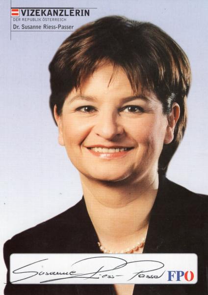 Riess-Passer, Dr. Susanne - ehem. Vizekanzlerin von Österreich