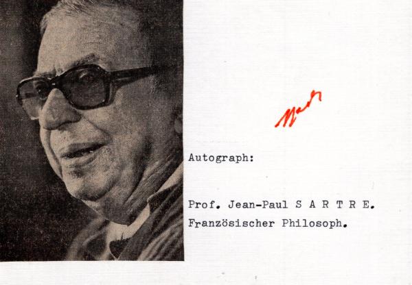 Sartre (1905-1980), Prof. Jean-Paul - Dramatiker und Publizist