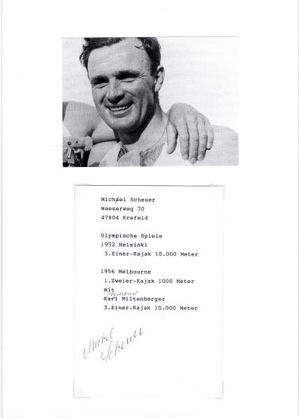 Scheuer (†), Michel - Olympiasieger 1956 Zweier Kajak