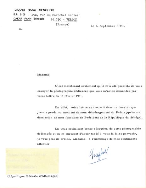 Senghor (+), Leopold Sedar - ehem. Staatspräsident von Senegal