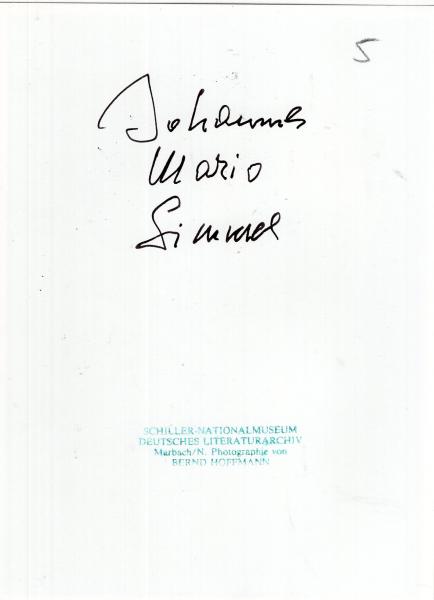 Simmel (†), Johannes Mario