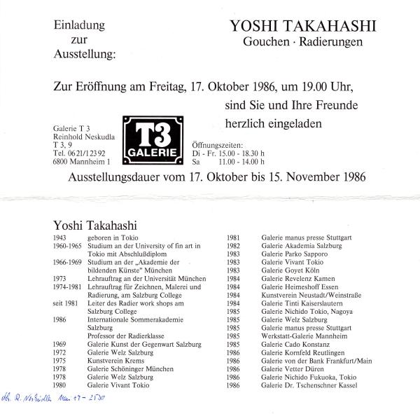 Takahashi (1943-1998), Yoshi - Maler