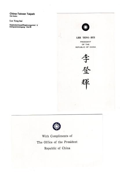 Teng-hui, Lee - ehem. Präsident von China auf Taiwan