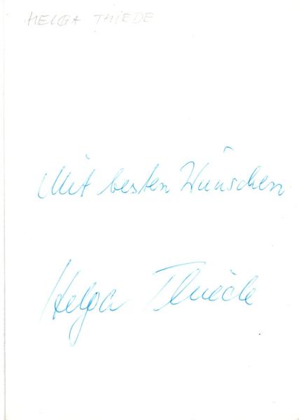 Thiede, Helga - Opernsängerin