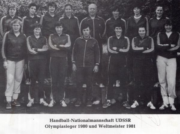 UDSSR Handball Nationalmannschaft der Damen - Olmypiasieger 1980 (7 Unterschriften)
