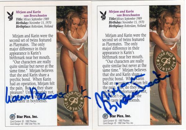 van Breeschooten, Mijan & Karin - US Playmates Zwillinge