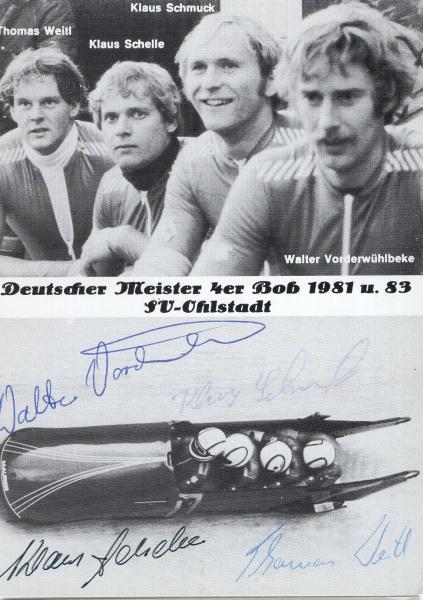 Vierer Bob - Deutscher Meister 1981 und 1983