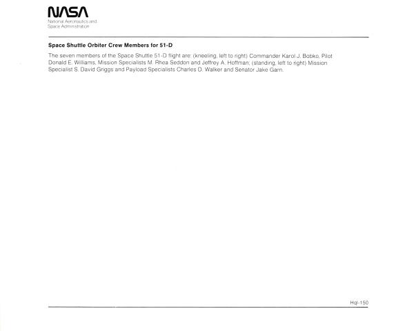 Williams, Donald E. - Space Shuttle 51 D
