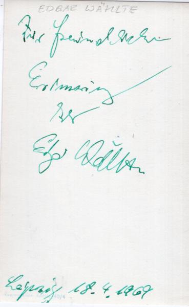 Wählte (†), Edgar - Tenor