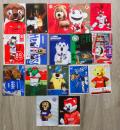 Maskottchen von Fußballvereinen - 17 Autogrammkarten